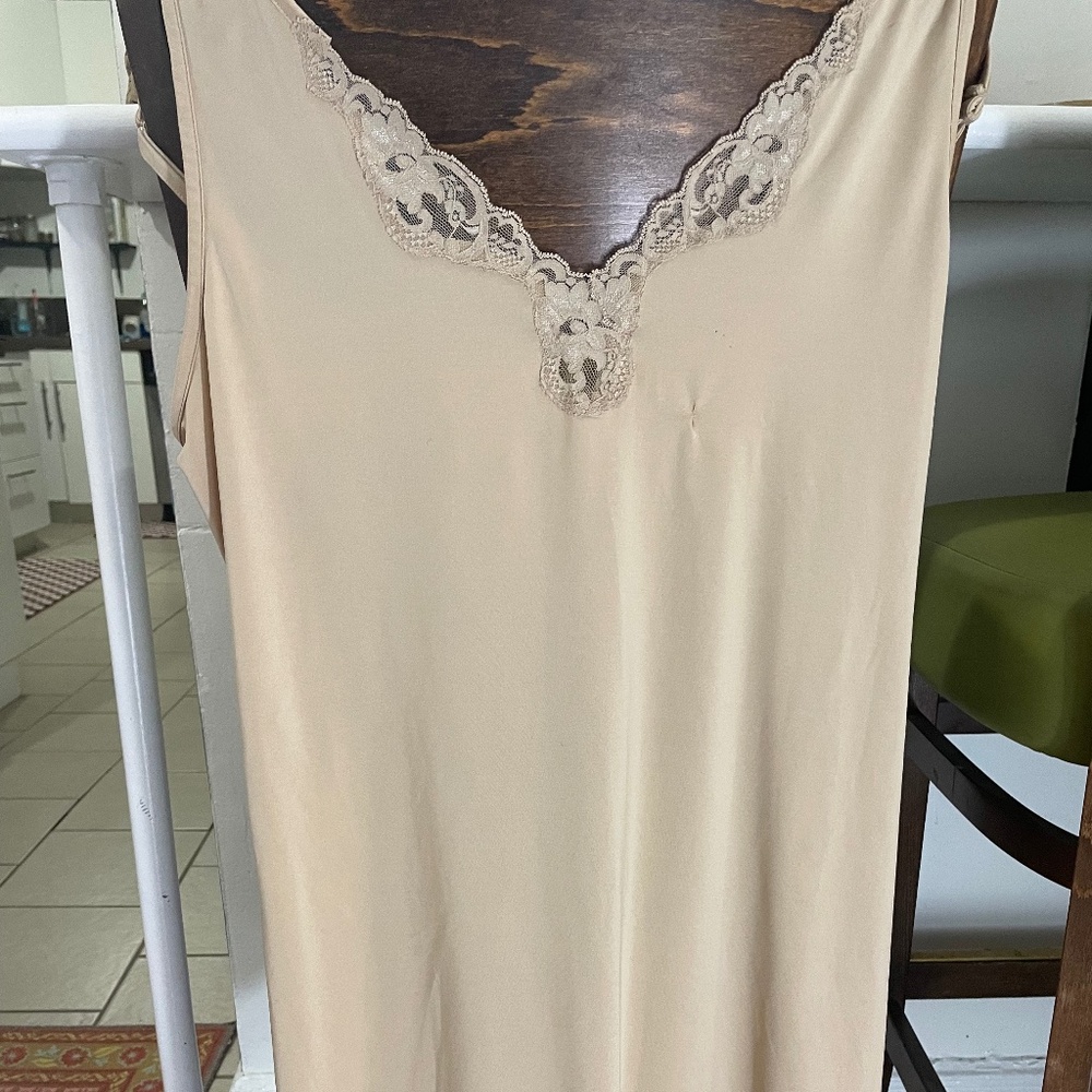 cream slip dress